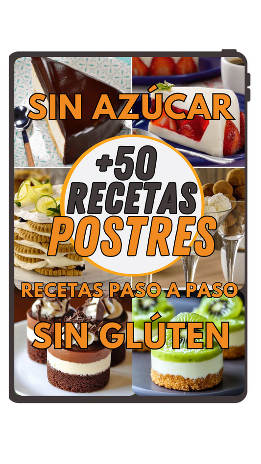 +50 Recetas POSTRES 🍨 Sin Azúcar y Sin Glúten