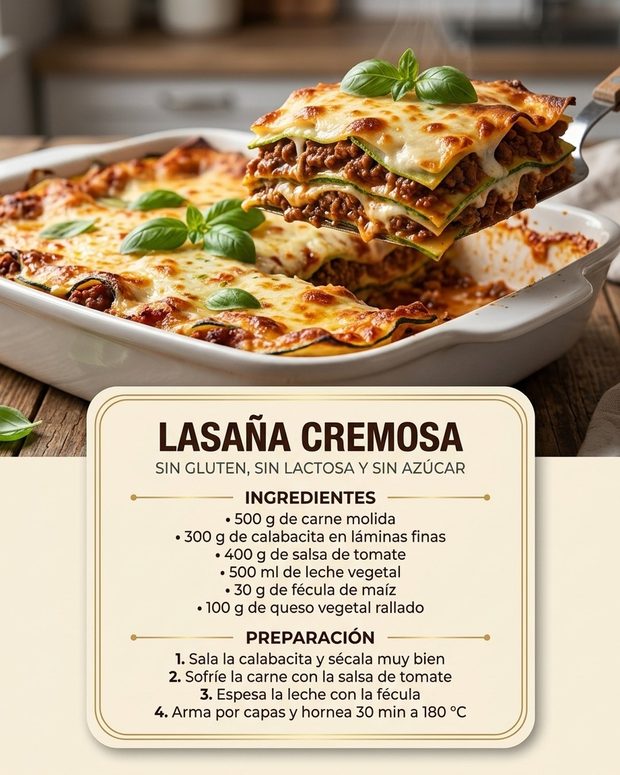 Lasaña cremosa